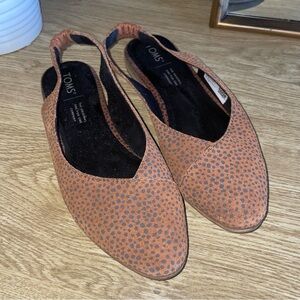 TOMS Julie Suede Slingback Flats